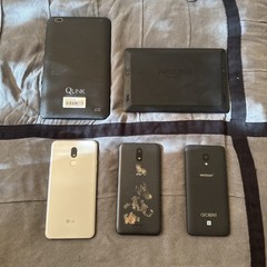 Lot Of Broken Phones/Tablets (3 Phones, 2 Tablets) For Parts Or Repair