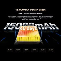 OSCAL PILOT 5 5G AI Rugged Phone 6.67&Prime; 120Hz 15000mAh Android 16 32GB+256GB IP68