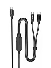 USB C Cable Fast Charging Cords 140W Max, 5FT 2-in-1 Braided USBC Splitter