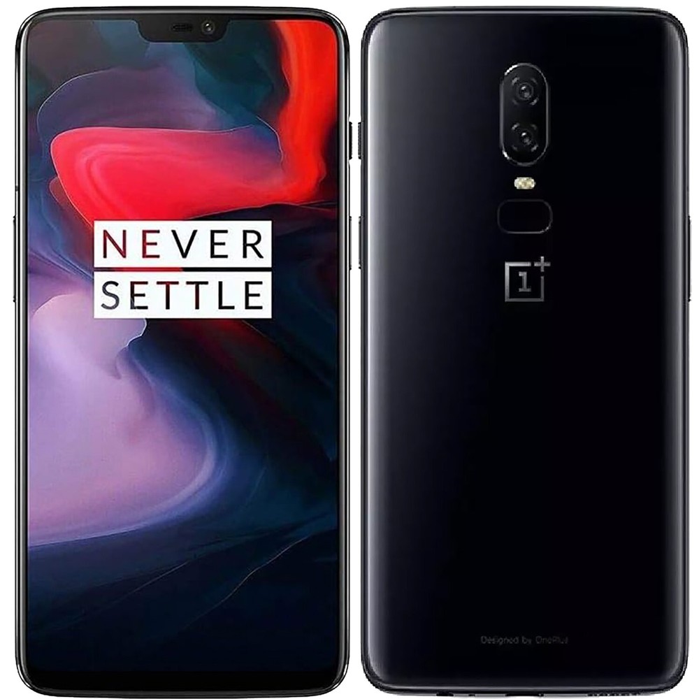 OnePlus 6 4G Mirror Black 128GB + 8GB Dual-SIM Factory Unlocked GSM NEW