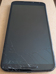 Google Nexus 6 32 GB Midnight Blue Unlocked Fully Functional w/ Cracked Screen