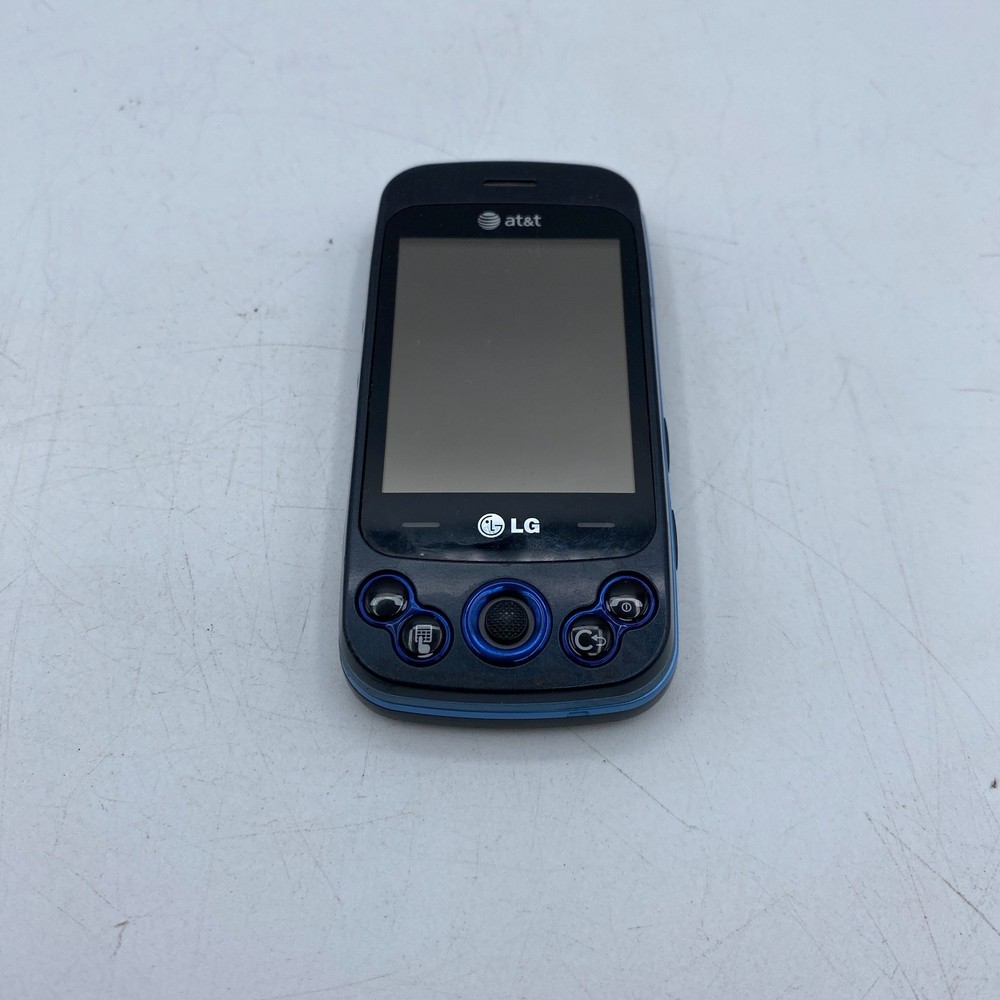 LG Neon II GW370 AT&T Blue Slider QWERTY Keyboard Cell Phone Retro Y2K Untested