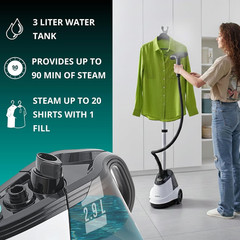 True & Tidy® Commercial Garment Steamer – Heavy Duty 1800W for Home & Commercial