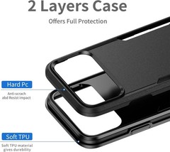 For iPhone 17 Pro Max Case Heavy Duty Rugged Shockproof Durable Cover-Black