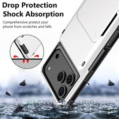 iPhone 17 Pro Max Case Wallet with Card Holder Dual Layer Heavy Duty Shockproof