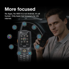 AGM M6 Basic Phone Large Speaker Big Button Cell Phone No Wifi for Seniors Kids