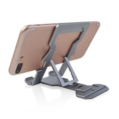 QiBok Aluminum Alloy Foldable Phone Stand, Portable Cell Stand for Grey