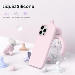 iPhone 16 Pro Max Case 6.9&Prime;, Slim Liquid Silicone 3 Layers Soft Gel Rubber Cover