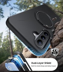 Samsung Galaxy A57 5G Case with Ring Holder Stand, Dual Layer Shockproof Cover