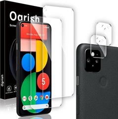 2PCS Tempered Glass Screen Protector & Camera Lens Protector for Google Pixel 5