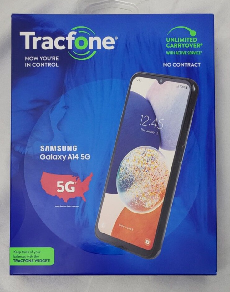 Unlocked SAMSUNG GALAXY A14 5G 6.6&Prime; 50MP REAR/ 13MP FRONT 64GB TRACFONE