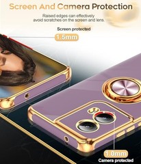 for Motorola Moto Edge 5G 2024 Case: 【NOT FIT Edge 50/ G 5G 2024】 360° Ring