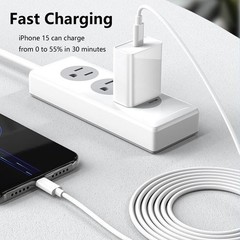 60W USB-C Fast Charger Adapter for Google Pixel 10, 9, 3Ft Cable