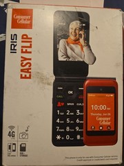 Iris Easy Flip 2.8&Prime; 8GB Storage Red Consumer Cellular Prepaid Cellphone