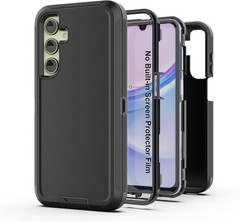 Galaxy A35 5G Case, Heavy Duty Protective Case with 3 Layers Rugged Rubber Cover
