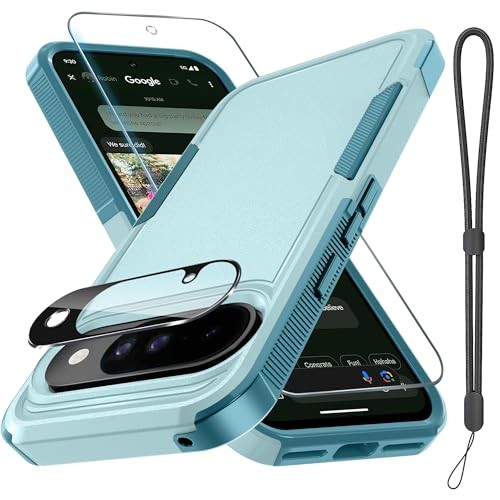 for Google Pixel 10 & Pixel10 Pro Case w/ Wrist Lanyard + TG + Camera Cover
