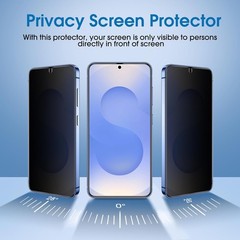 2PCS Privacy Screen Protector & Camera Lens Protector for Samsung Galaxy S25 6.2