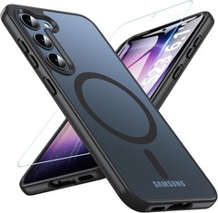 For Samsung Galaxy S23 Case 6.1&Prime; Magnetic Case,Carbon Fiber Protective Bumper