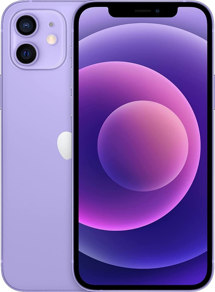Apple iPhone 12 (Unlocked) 64GB Midnight Green Purple White Red Blue – Very Good