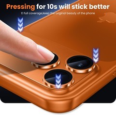 Camera Lens Protector for iPhone 17 Pro Max – Metal Aluminum Alloy, Orange Titan