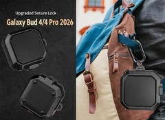 Shockproof Black Case Cover for Galaxy Buds 4 Pro/Buds4 with Secure Lock Clip