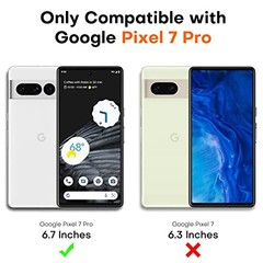 2+2 Pack for Google Pixel 7 Pro Screen Protector & Camera Lens Protector, Self-H