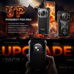 Global FOSSiBOT F101 PRO 4G LTE Rugged Phone Android Leather Mobile Dual Display