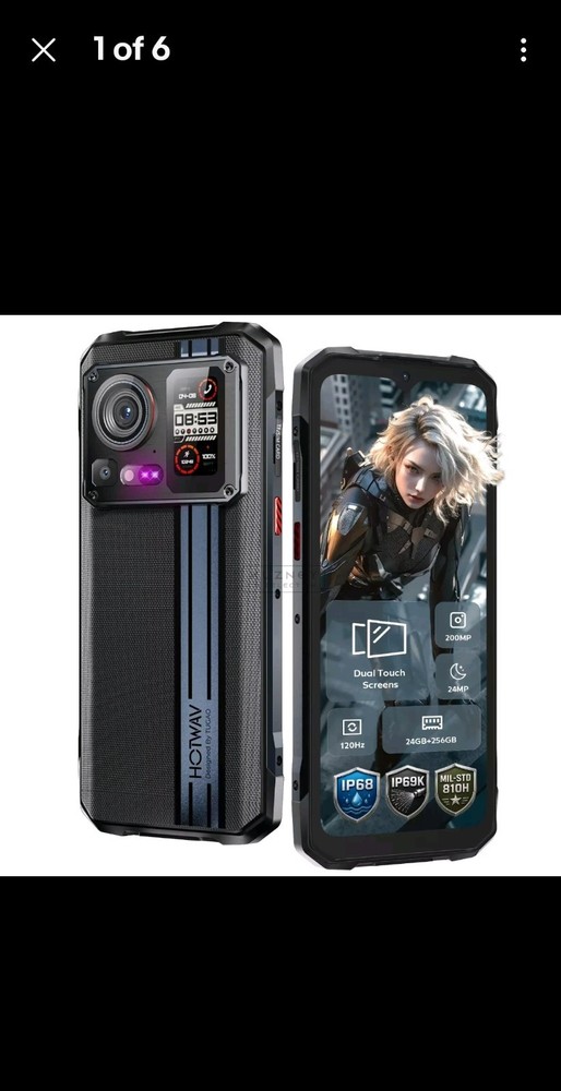 HOTWAV Cyber 15 Rugged Smartphone – 12GB RAM + 256GB , 6280mAh Battery, Unlocked
