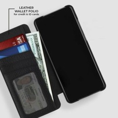 For Apple iPhone 11 Pro Wallet Case, Card Slots Full Leather Cover Black