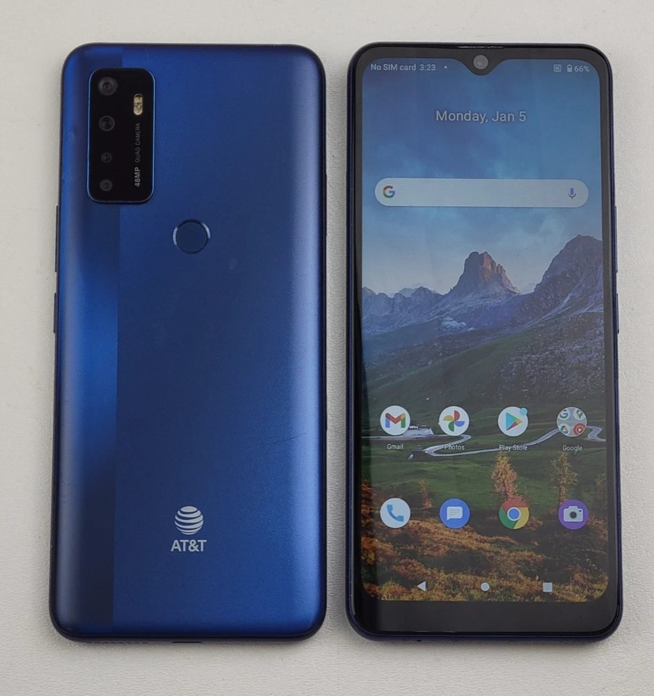 AT&T EA211001 Radiant Max 5G 6.8&Prime; 64GB Storage 4GB RAM Electric Blue LTE Prepaid