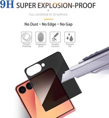 3 Pack Front Privacy Screen Protector & Camera Lens Protector for Galaxy Z Flip