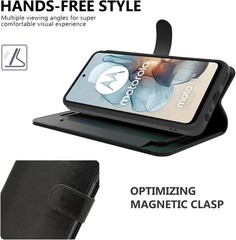 1. For Motorola Moto G Power 5G 2024 Leather Case, RFID Blocking Flip Folio