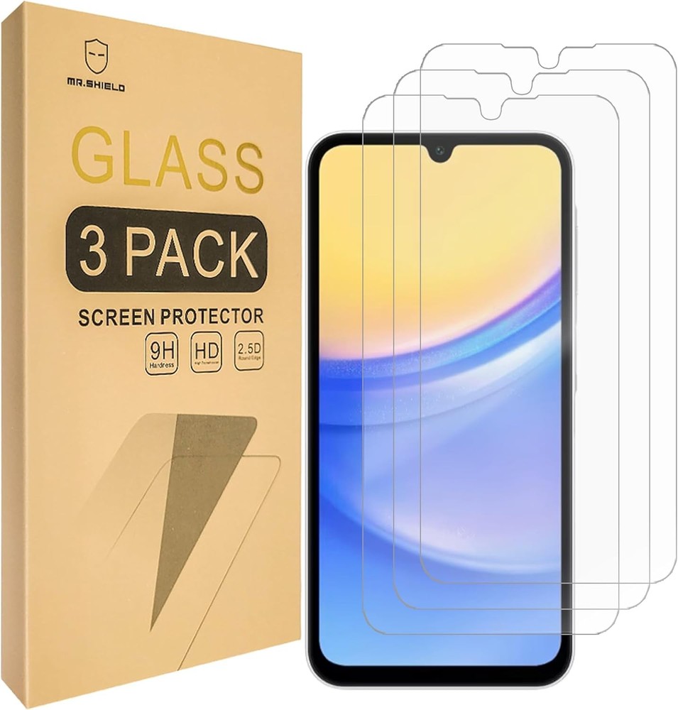 3-Pack Tempered Glass Screen Protectors for Samsung Galaxy A15 5G 4G 9H Hardness