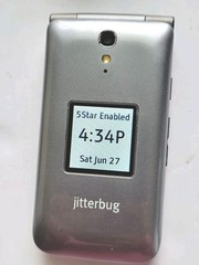 Jitterbug Flip Easy-to-Use Cell for Seniors Gray By GreatCall Sliver With Box