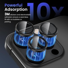 Lens Protector for iPhone 17 Pro Max, 17 Pro, 15 Pro Max, 15 Pro, 16 Pro Max, Bl