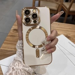 Case for iPhone 14 Pro Max with Camera Lens Protector Luxury Plating Edge Soft T