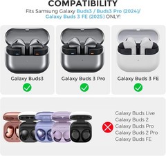 Midnight Blue Silicone Protective Case for Samsung Galaxy Buds 3 FE / Pro 2025