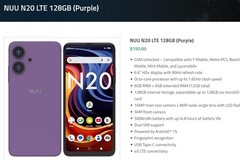 NUU N20 Purple 6GB 128GB 4G Phone for T-Mobile Mint Metro Assurance Wireless