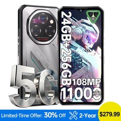 OUKITEL WP62 Rugged Phone 5G Android 15 24(8+16)GB+256GB/1TB 11000mAh 108MP NFC