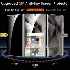 2 Pack Privacy Screen Protector & Anti Spy for Samsung Galaxy S24 Ultra 6.8 Inch