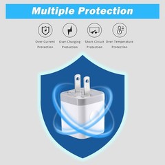 4-Pack Dual Port USB Wall Charger 2.1A Power Adapter Cube Plug for Charging