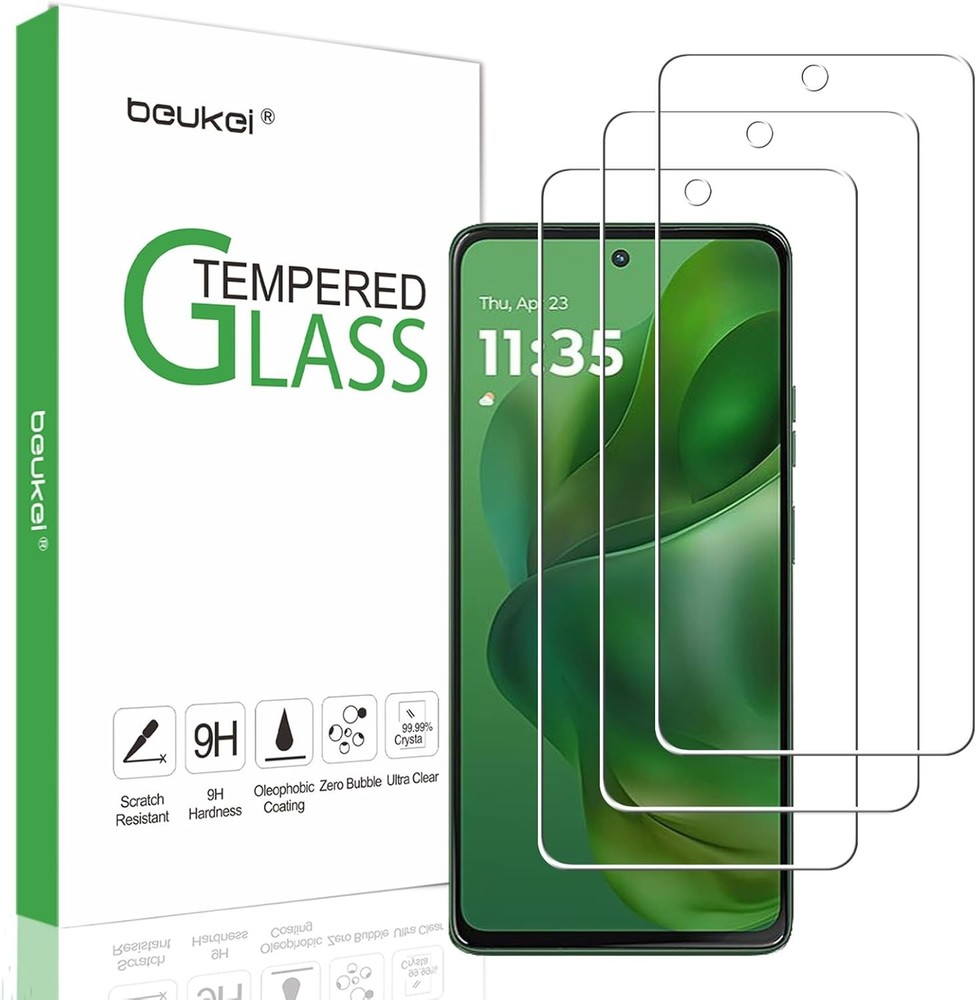 Clear HD Tempered Glass Screen Protector 9H for Moto G Power 5G 2025/2026 – 3 Pa