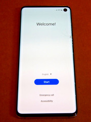 Samsung Galaxy S10 128GB Prism Blue – Fully Functional – Cracked Screen