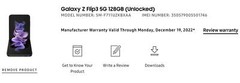 Samsung Galaxy Z Flip3 5G 128GB (Factory Unlocked) SM-F711U Smartphone – Black