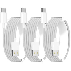 3-Pack 6ft USB-C Fast Charging Cable 60W for iPhone 17 Pro/16 Pro Max Adapter