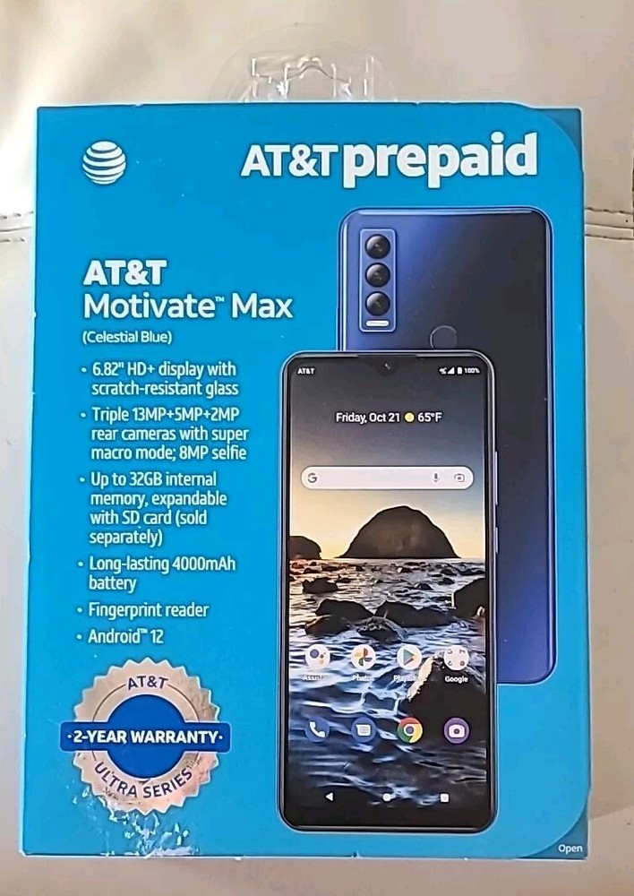 AT&T Prepaid Motivate Max 32GB 6.8&Prime; HD+ BRAND NEW IN SEALED BOX FREE SHIPPING
