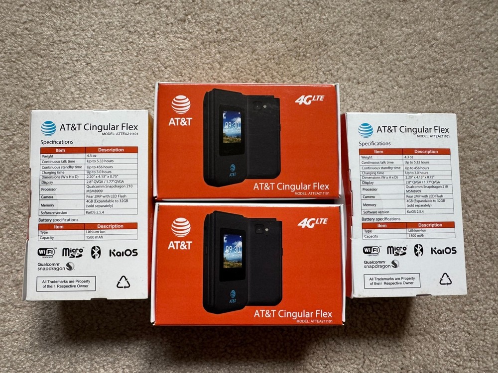 NEW AT&T Cingular Flex Flip Smart Phone Lot of 12