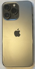 CRACKED BACK, GSM UNLOCKED, iPhone 13 PRO, 256GB A2483 MLR63LL/A FOR REPAIR.