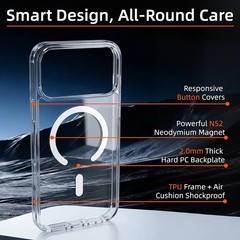 iPhone 17 Pro Max Case Clear, Military-Grade Protection, Anti-Yellow Slim Cover