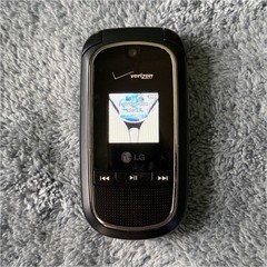 LG VX8360 Flip Phone — Black — Verizon CDMA — MicroSD — Untested
